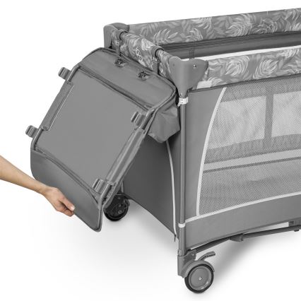 Lionelo - Putni krevetac FLOWER Grey Stone