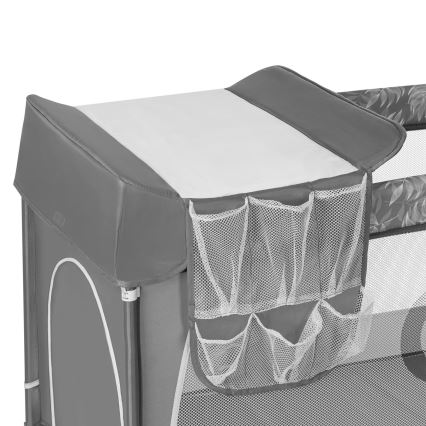 Lionelo - Putni krevetac FLOWER Grey Stone