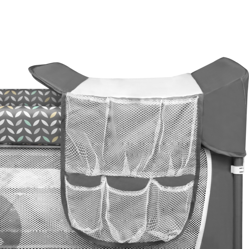 Lionelo - Putni krevetić FLOWER Sivi Skandi