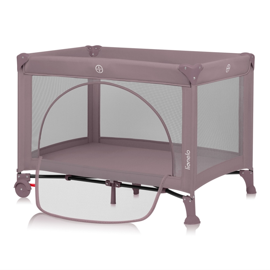 Lionelo - Putni krevetić LAURA ružičasto-nude