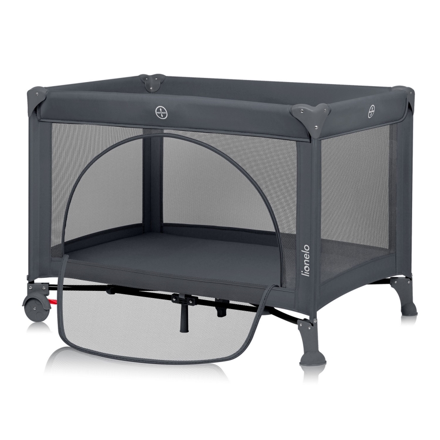 Lionelo - Putni krevetić LAURA Sivi Beton