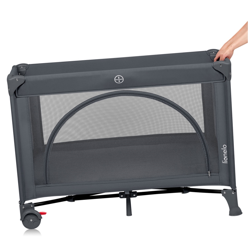 Lionelo - Putni krevetić LAURA Sivi Beton