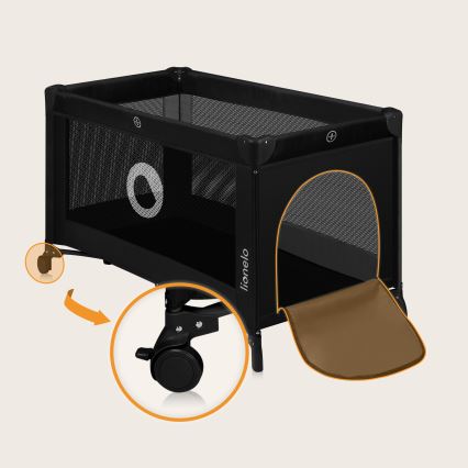 Lionelo - Putni krevetić STEFI Black Carbon