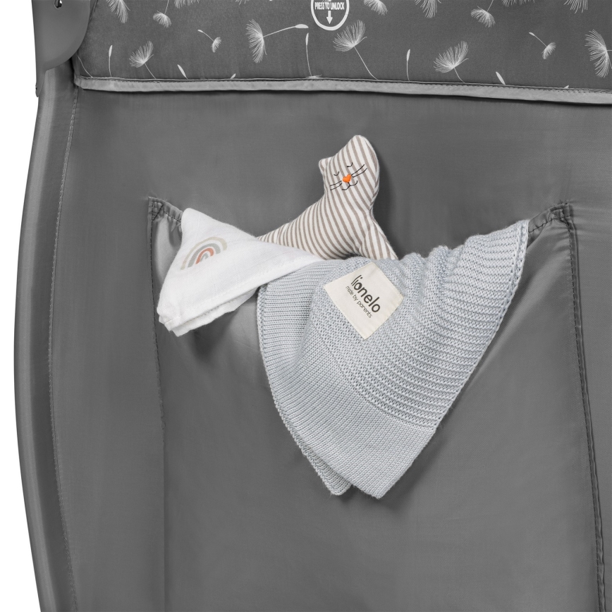 Lionelo - Putni krevetić STEFI PLUS sivo-bela