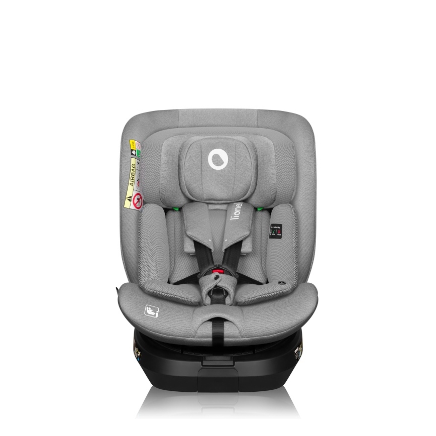 Lionelo - Rotirajuće auto-sedište BRAVE i-Size sa bazom 40-150 cm Grey Stone