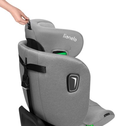 Lionelo - Rotirajuće auto-sedište BRAVE i-Size sa bazom 40-150 cm Grey Stone