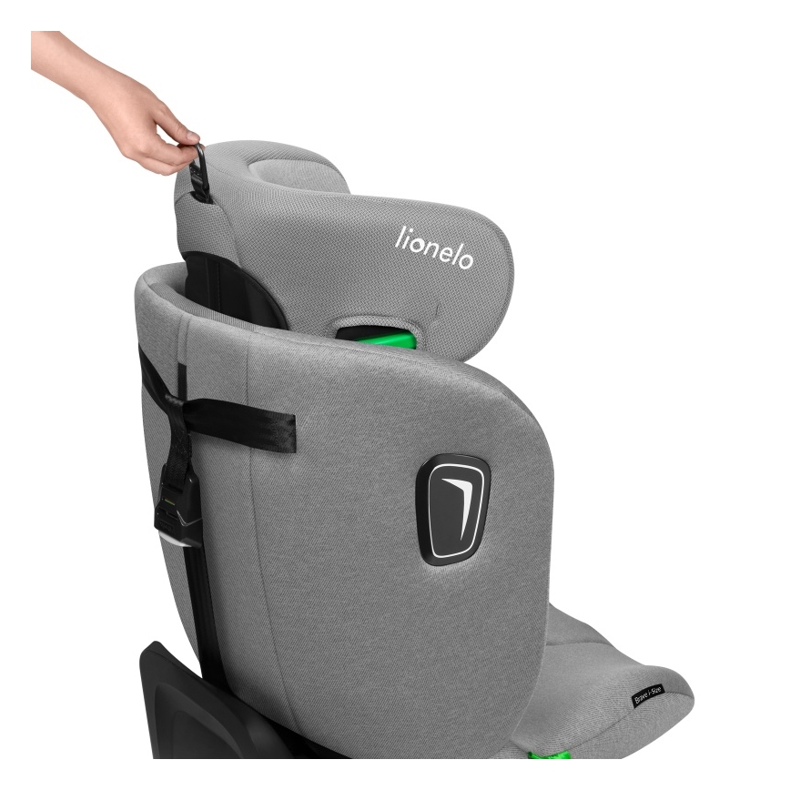 Lionelo - Rotirajuće auto-sedište BRAVE i-Size sa bazom 40-150 cm Grey Stone