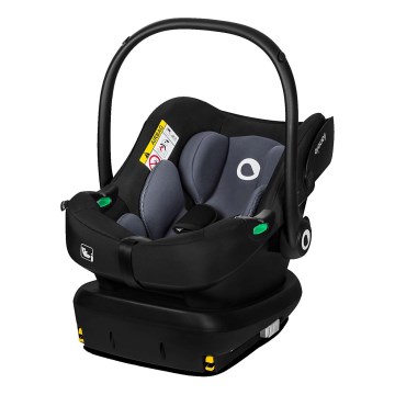 Lionelo - Rotirajuće auto-sedište sa bazom ASTRID SET i-Size 40-87 cm crno-sivo