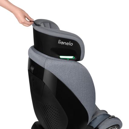 Lionelo - Rotirajuće auto-sedište sa bazom LAVENDER i-Size 76-150 cm Siva Stone
