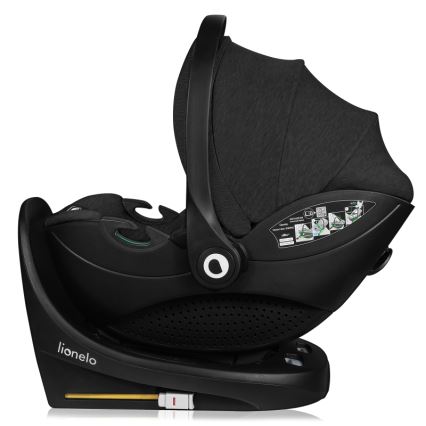 Lionelo - Rotirajuće auto-sedište sa bazom MOXIE SET i-Size 40-87 cm Crni karbon