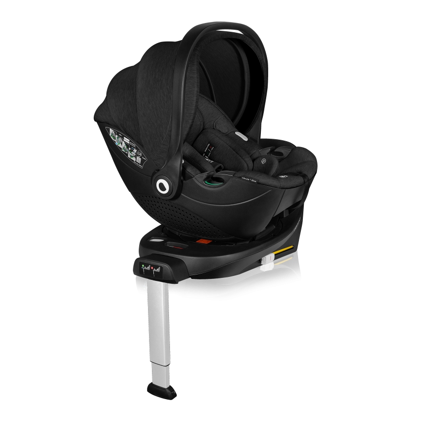 Lionelo - Rotirajuće auto-sedište sa bazom MOXIE SET i-Size 40-87 cm Crni karbon