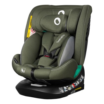 Lionelo - Rotirajuće autosedište sa bazom BASTIAAN ONE i-Size 40-150 cm maslinasto-zelena