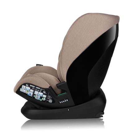 Lionelo - rotirajuće autosedište sa bazom LAVENDER i-Size 76-150 cm Bež Latte