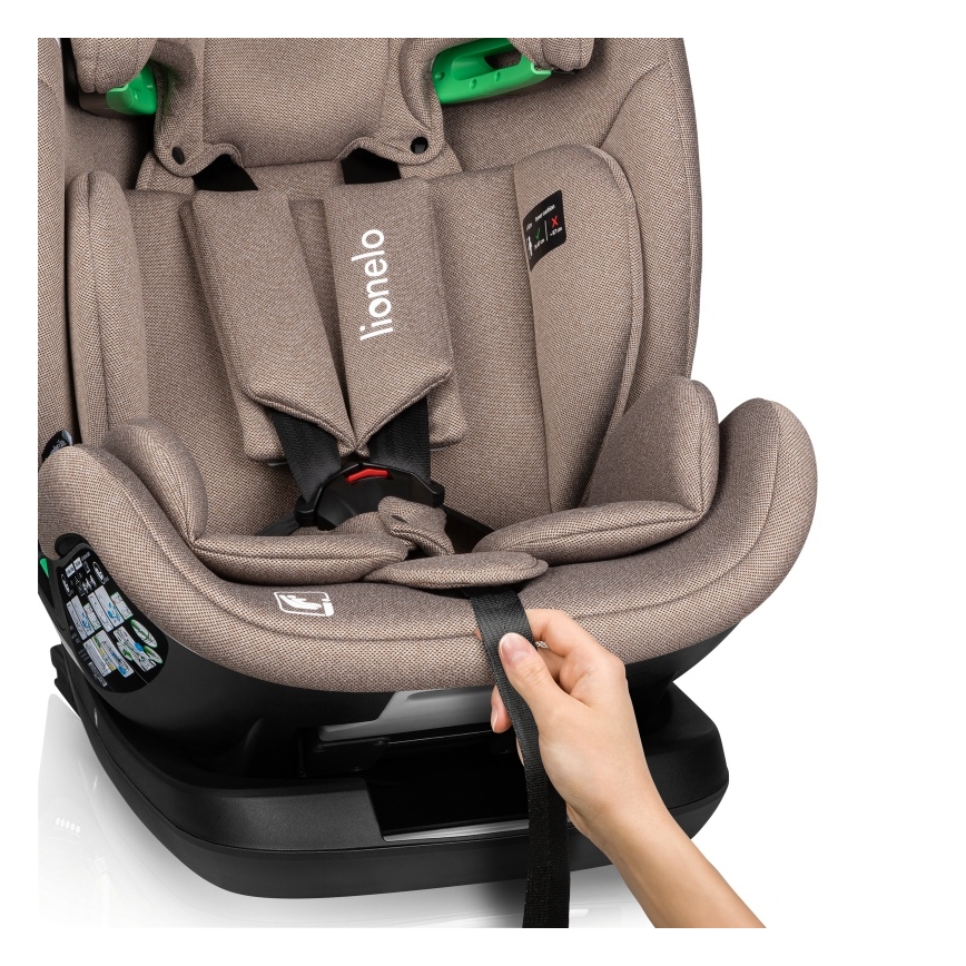 Lionelo - rotirajuće autosedište sa bazom LAVENDER i-Size 76-150 cm Bež Latte