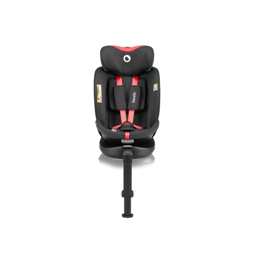 Lionelo - Rotirajuće autosedište sa bazom NAVY i-Size 40–150 cm, crno/crveno