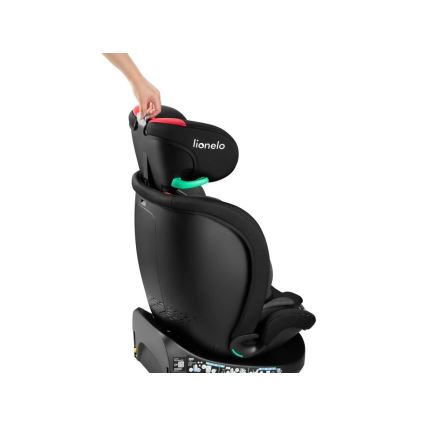 Lionelo - Rotirajuće autosedište sa bazom NAVY i-Size 40–150 cm, crno/crveno