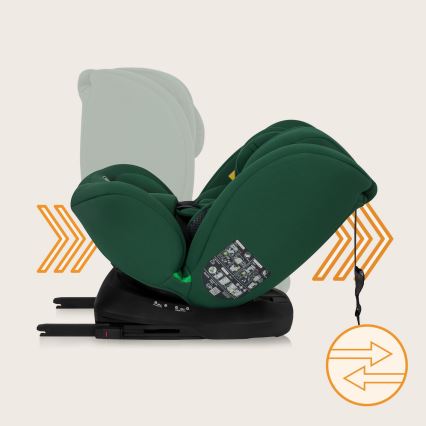Lionelo - Rotirajuće dečije autosedište sa bazom BASTIAAN i-Size 40-150 cm Green Forest