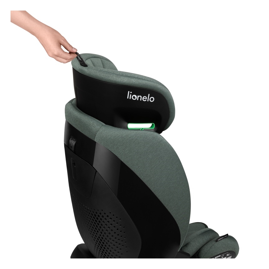 Lionelo - Rotirajuće autosedište sa bazom LAVENDER i-Size 76-150 cm, u boji pistaća
