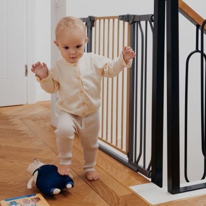 Lionelo - Sigurnosna ograda TRUUS SLIM crna/braon