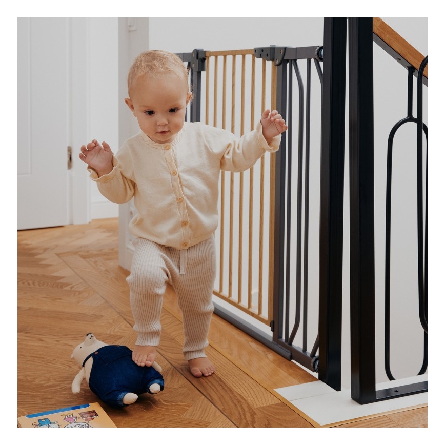 Lionelo - Sigurnosna ograda TRUUS SLIM crna/braon