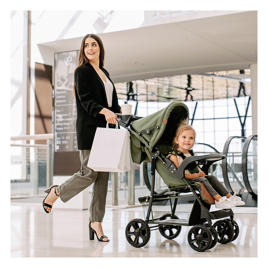 Lionelo - Sportska kolica EMMA PLUS zelena/crna