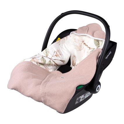 Lionelo - Zavinovačka za autosedište TRAVEL SWADDLE 90x90 cm Bež magnolija