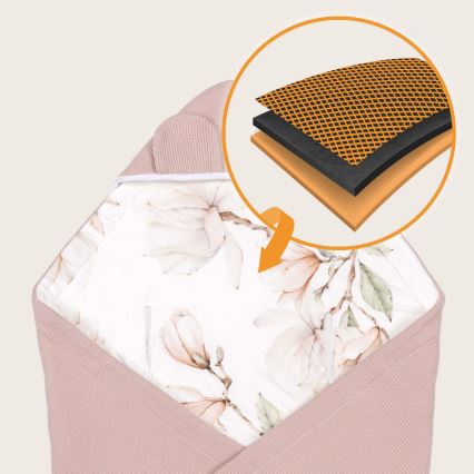 Lionelo - Zavinovačka za autosedište TRAVEL SWADDLE 90x90 cm Bež magnolija