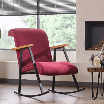 Ljuljaća fotelja LUNI, crvena