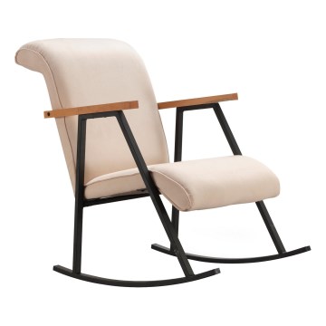 Ljuljaća fotelja LUNI, krem boje