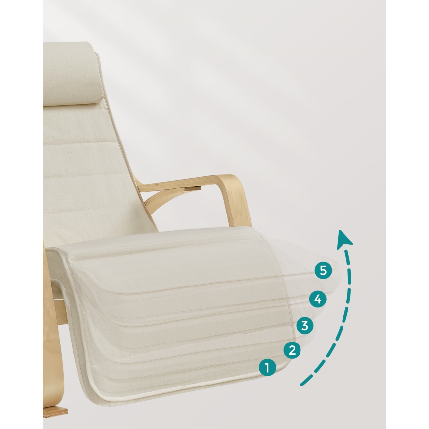 Ljuljaća fotelja RESTLY u bež boji