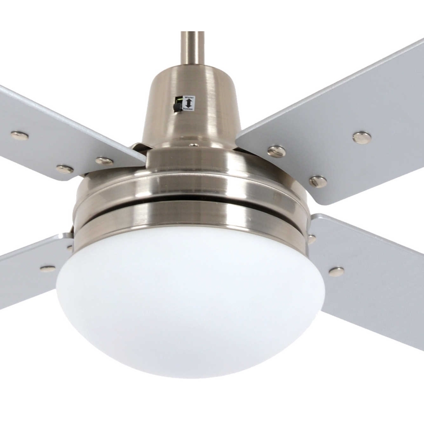 Lucci Air 210334 - Plafonski ventilator AIRFUSION QUEST 1xE27/60W/230V drvo/matni hrom + daljinski upravljač
