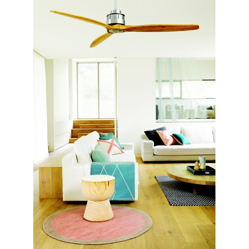 Lucci air 210506 - Plafonski ventilator AIRFUSION AKMANI paulovnija/braon prečnik 152 cm + daljinski upravljač