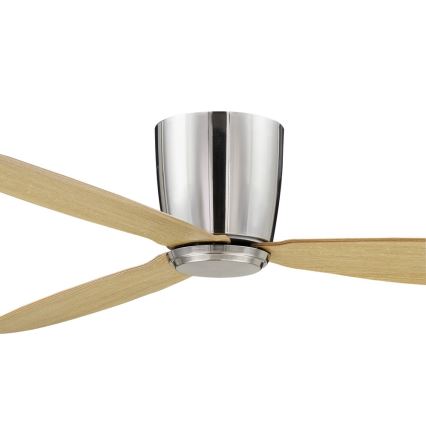 Lucci air 210519 - Stropni ventilator AIRFUSION RADAR sjajni hrom/drvo prečnika 132 cm + daljinski upravljač