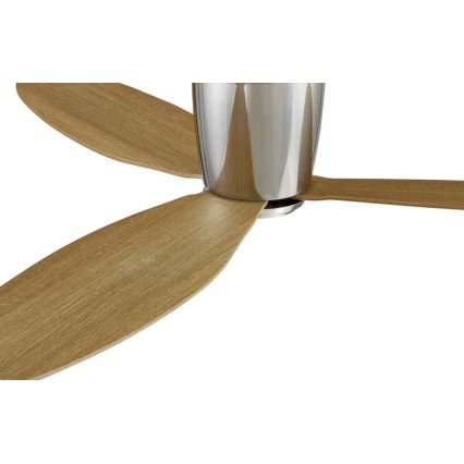 Lucci air 210519 - Stropni ventilator AIRFUSION RADAR sjajni hrom/drvo prečnika 132 cm + daljinski upravljač