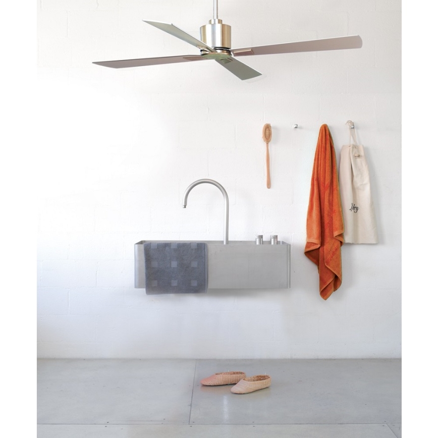 Lucci Air 210520 - Stropni ventilator AIRFUSION CLIMATE drvo/matni hrom prečnik 132 cm + daljinski upravljač