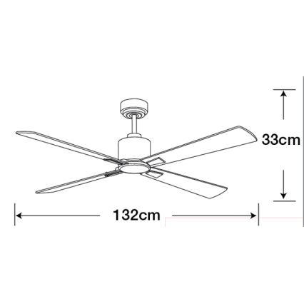 Lucci Air 210520 - Stropni ventilator AIRFUSION CLIMATE drvo/matni hrom prečnik 132 cm + daljinski upravljač