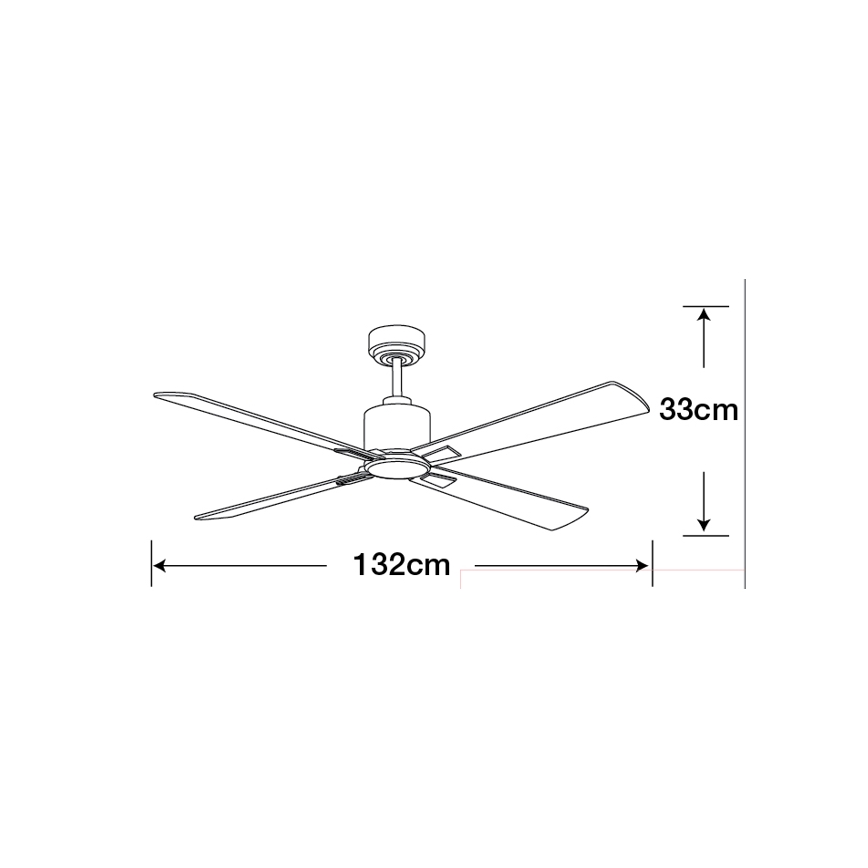 Lucci Air 210520 - Stropni ventilator AIRFUSION CLIMATE drvo/matni hrom prečnik 132 cm + daljinski upravljač