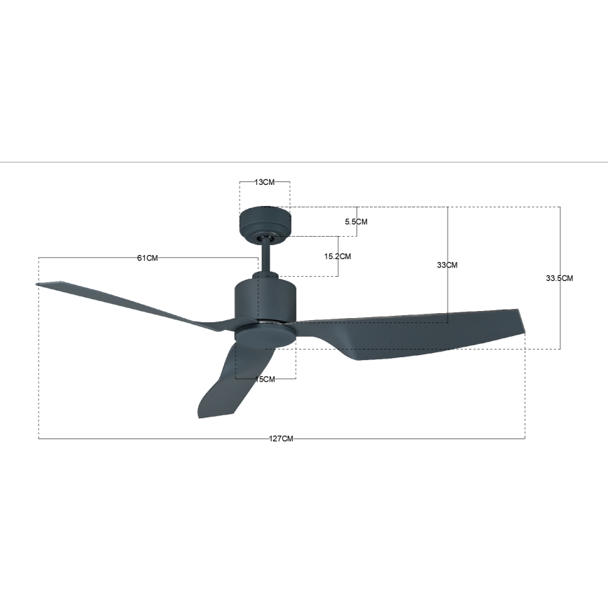 Lucci Air 210527 - Plafonski ventilator AIRFUSION CLIMATE II, crni, prečnik 127 cm + daljinski upravljač