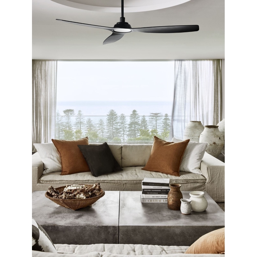 Lucci Air 210651 - Plafonski ventilator MOTO, crne boje, prečnik 132 cm + daljinski upravljač