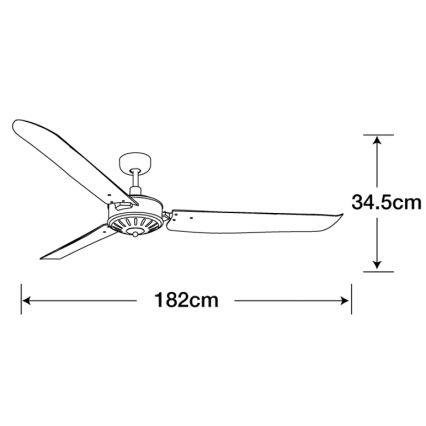 Lucci Air 211022 - plafonski ventilator AIRFUSION CAROLINA, braon, prečnik 178 cm