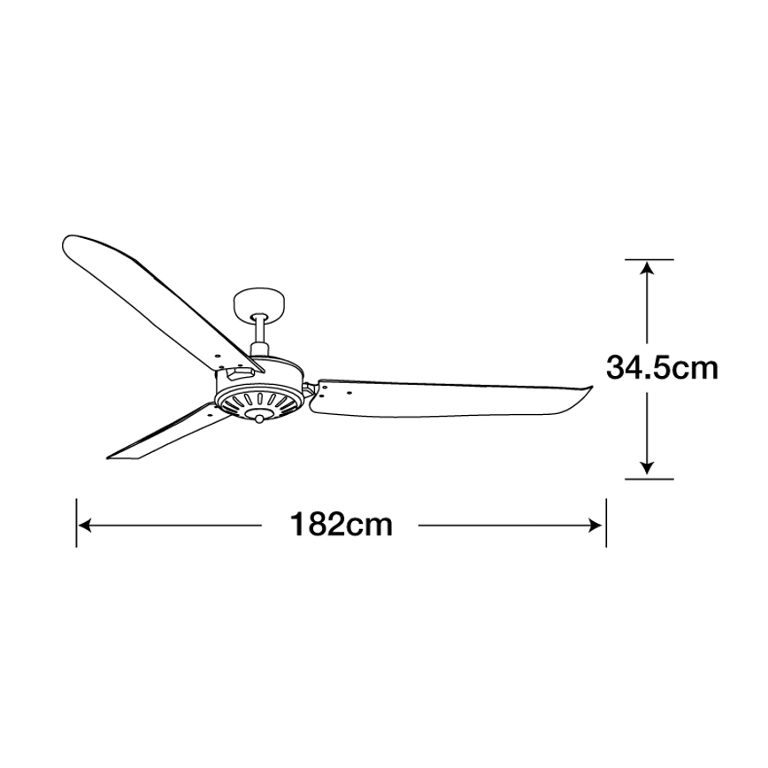 Lucci Air 211022 - plafonski ventilator AIRFUSION CAROLINA, braon, prečnik 178 cm