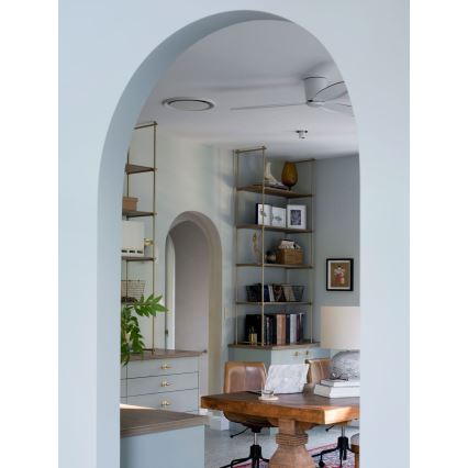 Lucci Air 212870 - Stropni ventilator AIRFUSION RADAR drveni/beli prečnik 132 cm + daljinski upravljač