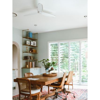 Lucci Air 212870 - Stropni ventilator AIRFUSION RADAR drveni/beli prečnik 132 cm + daljinski upravljač