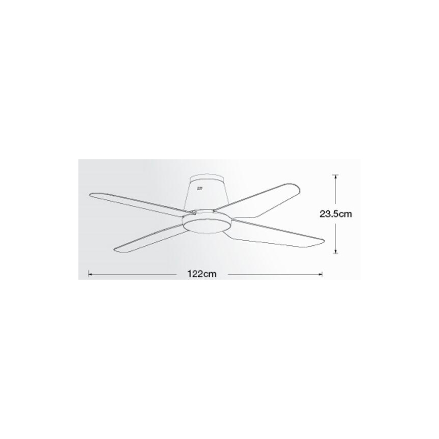 Lucci air 213001 - LED plafonski ventilator AIRFUSION ARIA LED/18W/230V, bela, prečnik 122 cm + daljinski upravljač