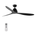 Lucci air 213041 - Stropni ventilator WHITEHAVEN, crne boje, prečnik 142 cm + daljinski upravljač