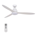 Lucci air 213043 - LED plafonski ventilator WHITEHAVEN GX53/17W/230V, beo, Ø 142 cm, sa daljinskim upravljačem