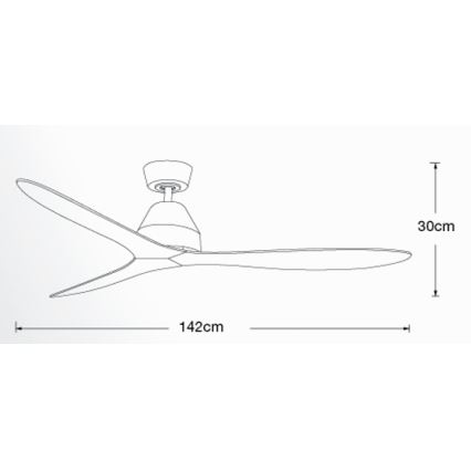 Lucci air 213044 - Plafonski ventilator WHITEHAVEN 1xGX53/18W/230V crne boje, prečnik 142 cm + daljinski upravljač
