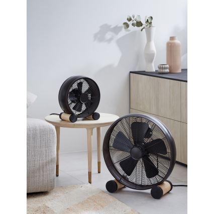 Lucci air 213120 - Stoni ventilator BREEZE, crne boje, prečnik 28 cm
