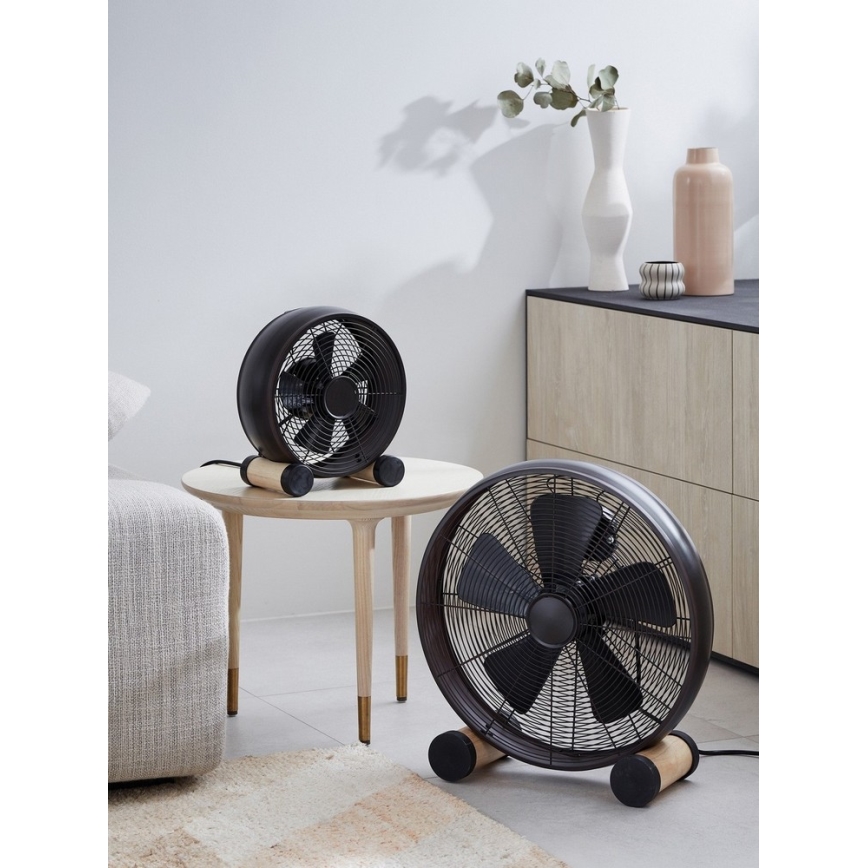 Lucci air 213120 - Stoni ventilator BREEZE, crne boje, prečnik 28 cm