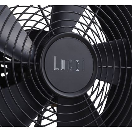 Lucci air 213120 - Stoni ventilator BREEZE, crne boje, prečnik 28 cm